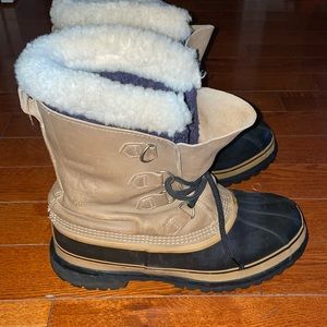 SOREL Kaufman Caribou Wool Liner Waterproof Snow Boots Men's Made In Canada sz11